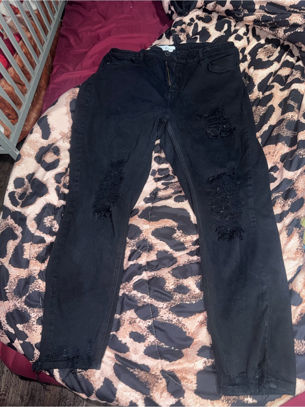 KanCan Black Distressed Skinny Jeans for Women